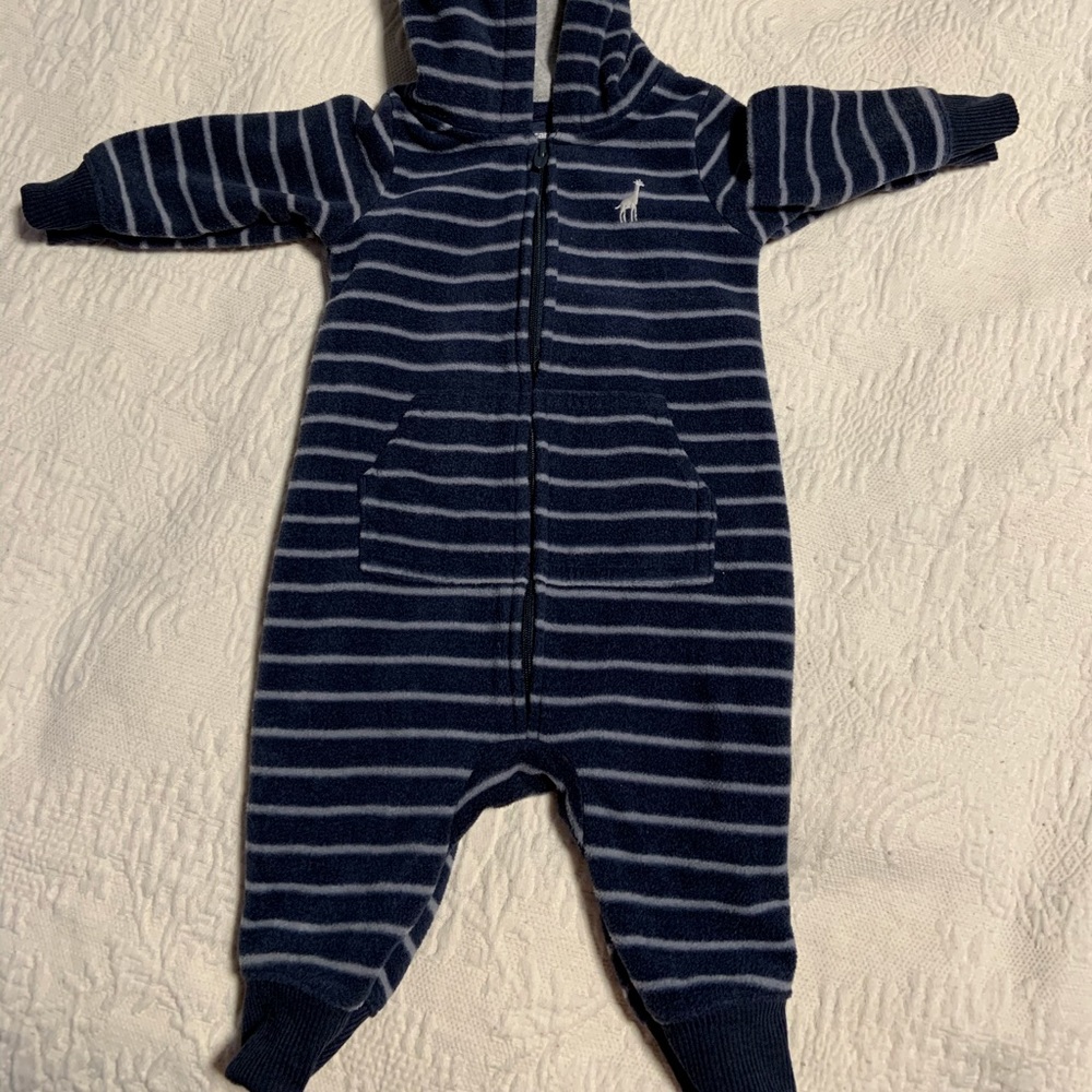 Footless onesie with hoodie